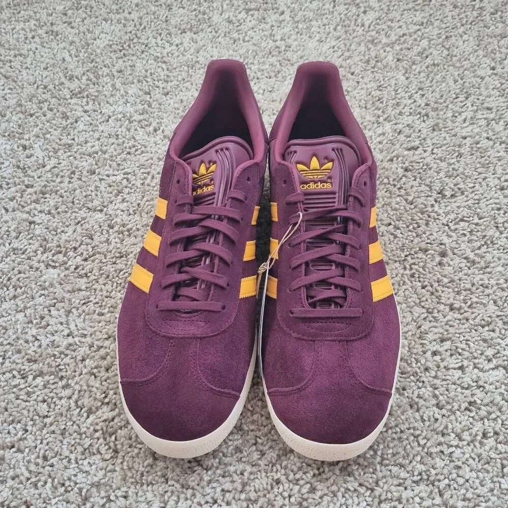 Adidas Originals Gazelle Portland Timbers Maroon Yellow Men's Size 12.5